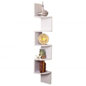 corner zigzag display unit white for storage
