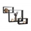 intersecting black wall racks storage