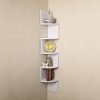 white corner display unit for room decor white