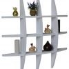 mounted wall shelves for display white