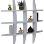 mounted wall shelves for display white