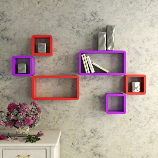 decorative cube rectangle wall racks for living room