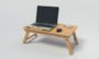 Folding Laptop Table Desk - Breakfast / Study / Coffee Table Minimal Style Natural Pine Wood - Image 5