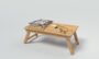 Folding Laptop Table Desk - Breakfast / Study / Coffee Table Minimal Style Natural Pine Wood - Image 10