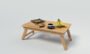 Folding Laptop Table Desk - Breakfast / Study / Coffee Table Minimal Style Natural Pine Wood - Image 11