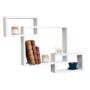 modern style intersecting wall rack white