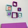 nesting square skyblue purple wall shelves for sale
