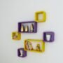 purple yellow cube rectangle wall shelves for sale