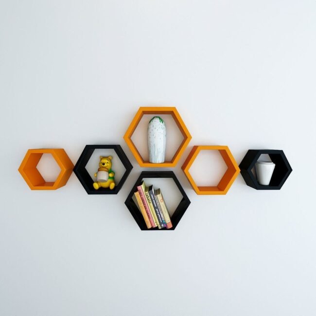 contemporary black orange wall racks for sale