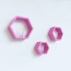 set of 3 hexagon wall shelf brackets for sale