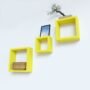 yellow cube decorative wall shelves for room decor