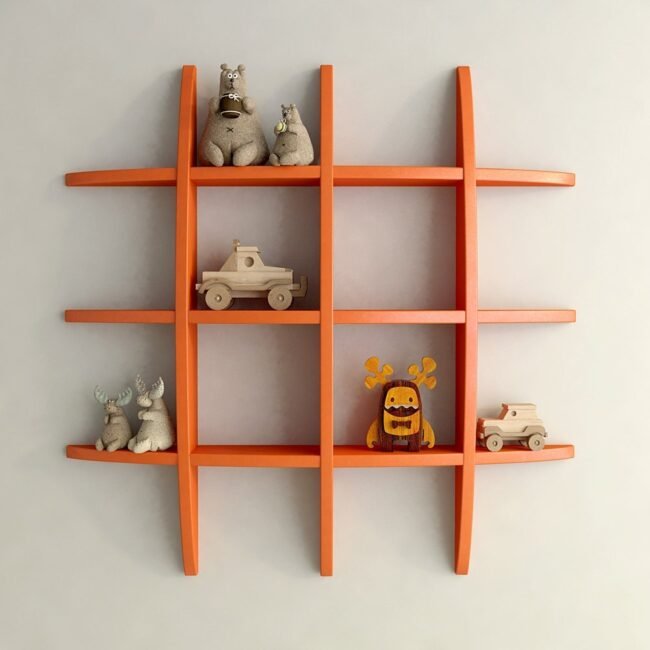 custom decor wall rack orange