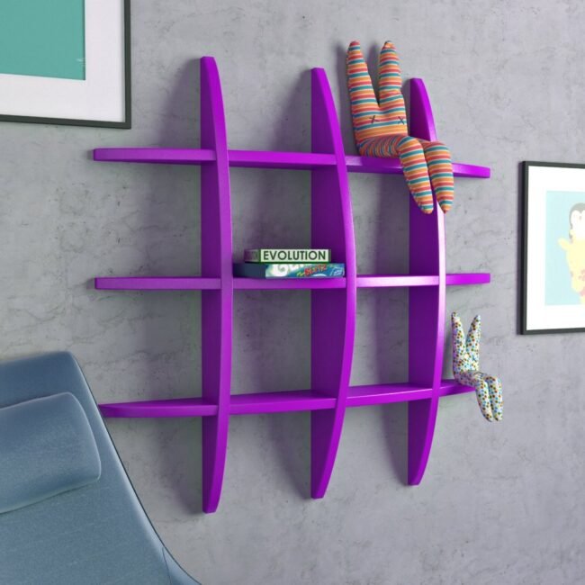 decorative display unit purple for home