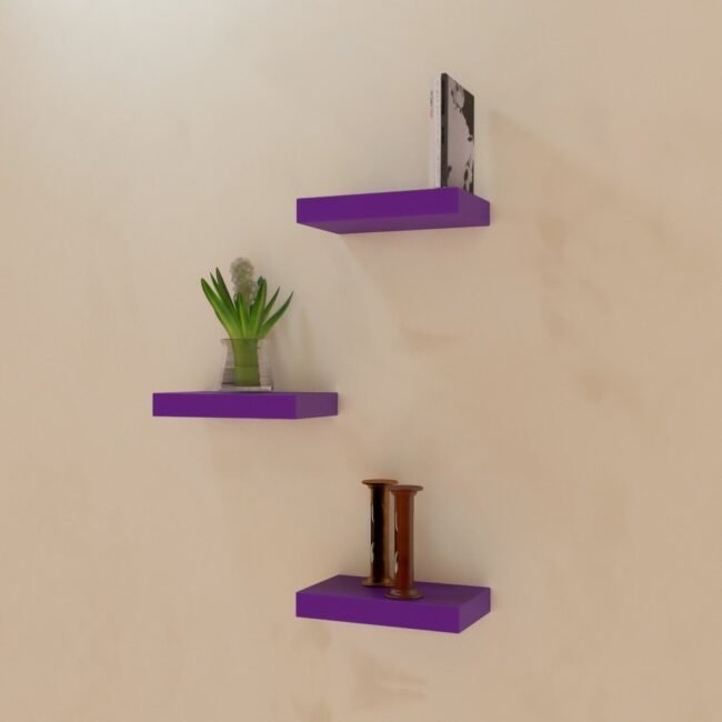 decorative wall decor wall shelves purple