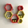 designer hexagon wall shelves for home decor