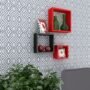 designer wall rack red black for home decor