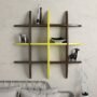 display wall shelf brown yellow for decor