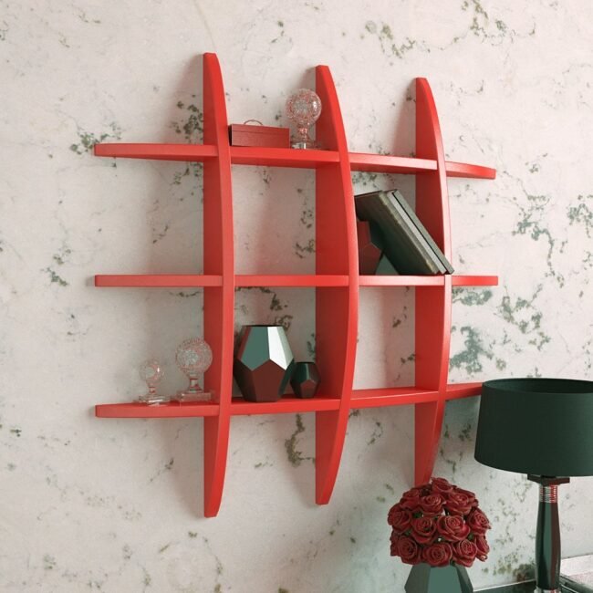 globe shape display unit red