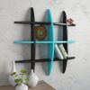 globe wall shelves black skyblue for home decor