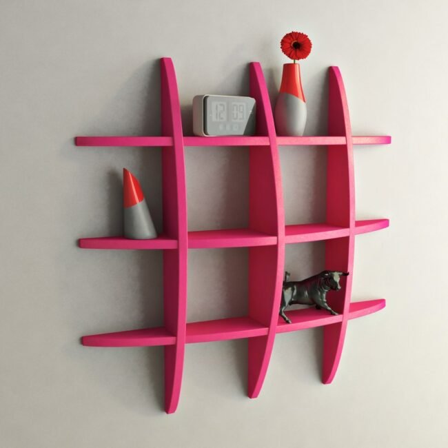 pink wall display unit for home
