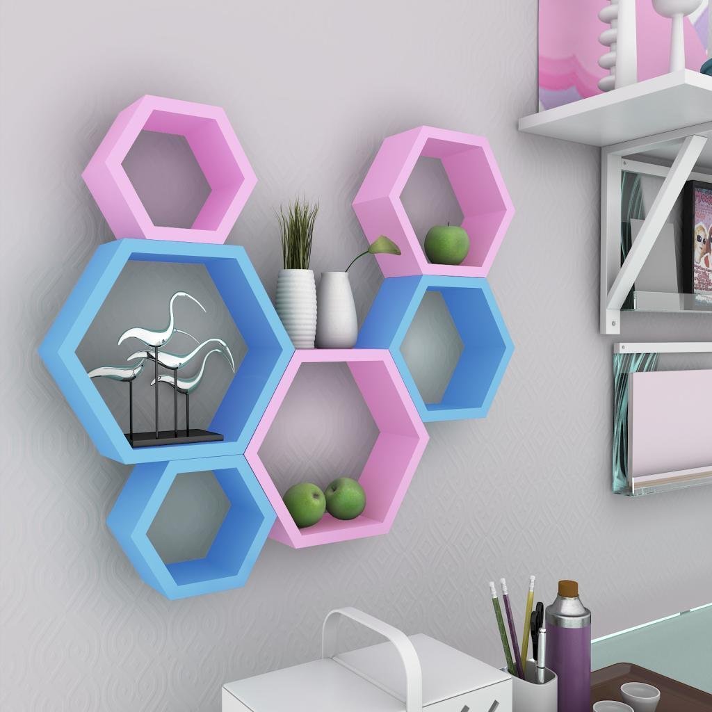 Floating Hexagon Shelf 12