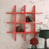 wall decor display unit red