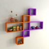 bedroom decor shelves orange purple for sale