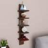 buy decornation 5 tier spine wall rack rich walnut for storage