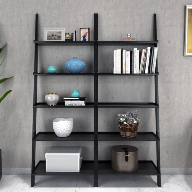 contemporary style set of 2 ladder shelf