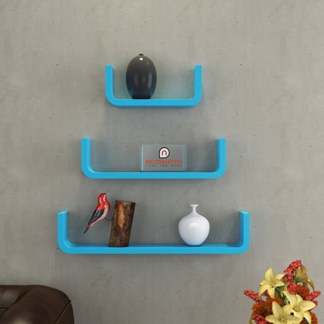 decorative display unit wall racks skyblue