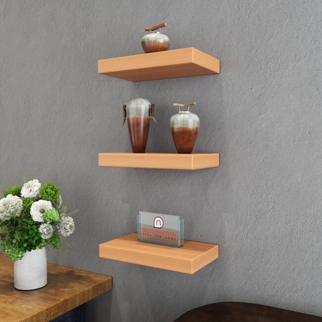 decorative wall rack shelf unit bavarian beech