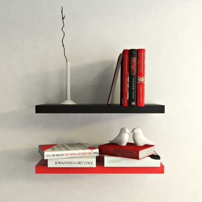 decorative wall racks red black for home decor