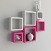 home decor white pink wall shelves