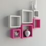 home decor white pink wall shelves