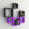 home decoration wall racks purple black