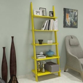 modern style designer ladder shelf yellow for sale