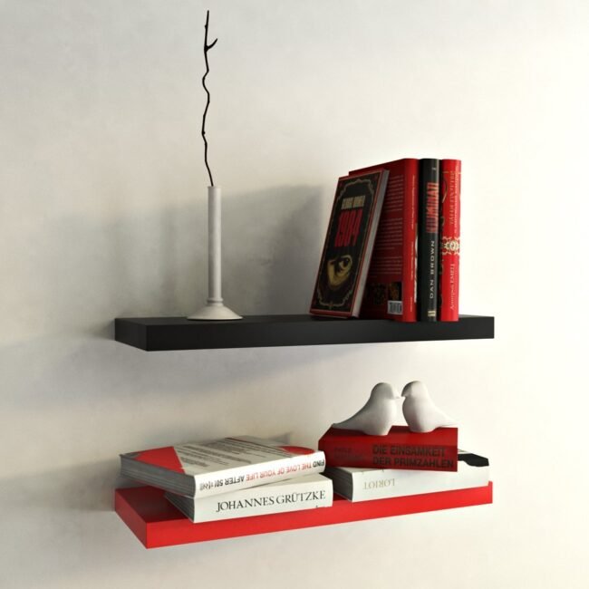 red and black designer wall shelves for sale