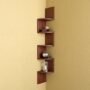 rusty cedar zigzag wall shelves for storage