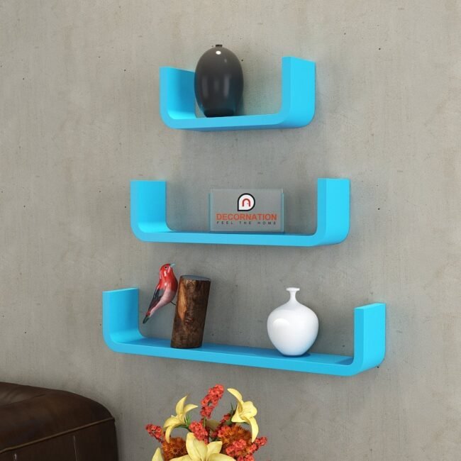 skyblue round corner wall shelves for sale