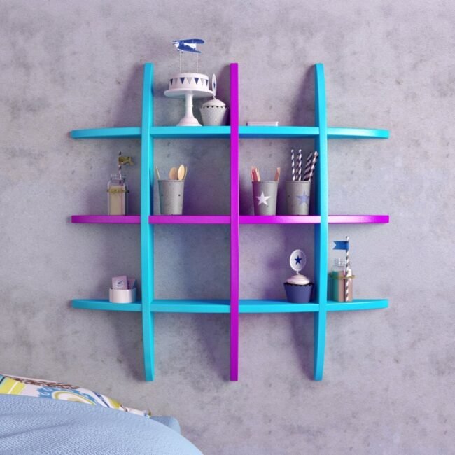 buy purple skyblue wall rack online india