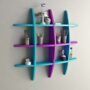 skyblue purple wall decor shelf for home decor