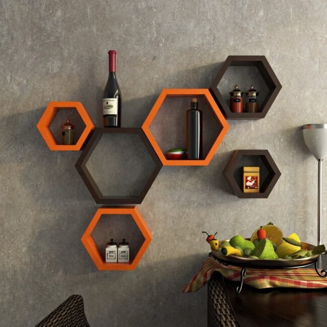 orange brown wall shelf brackets for sale