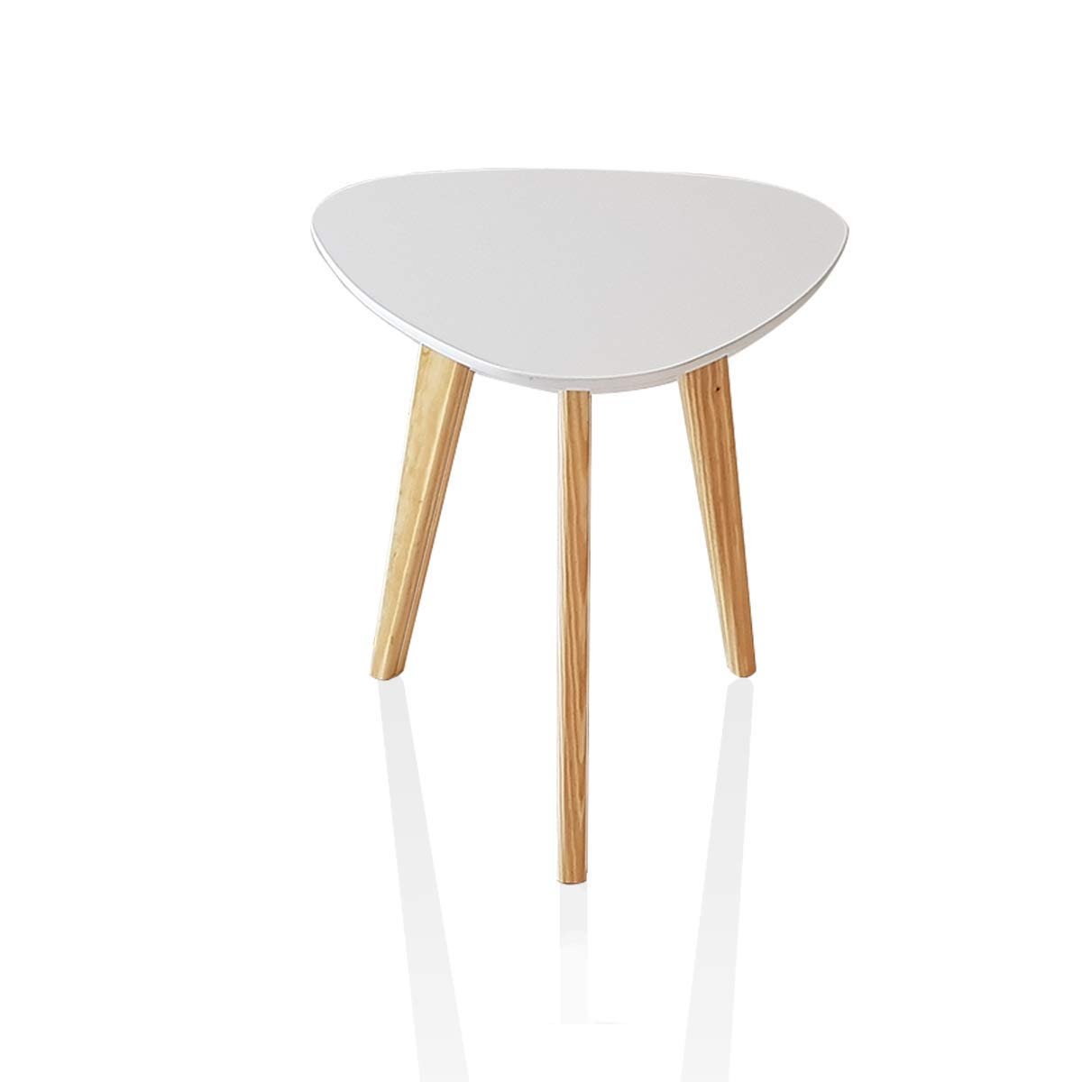 Wood Tripod End Table (White)