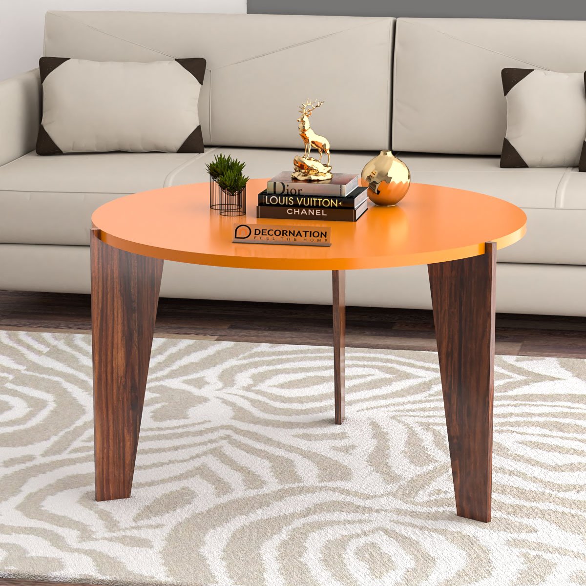 Aurora Wooden Coffee Table – Orange
