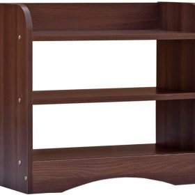 Vegas 3 Tier Engineered Wood Shoe Rack - Walnut Brown - Image 5