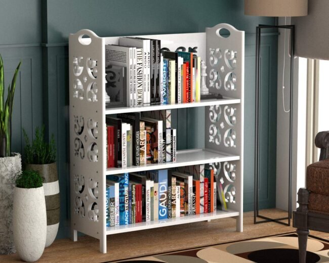 Nora 3 Tier Bookcase Book Rack Storage Organiser