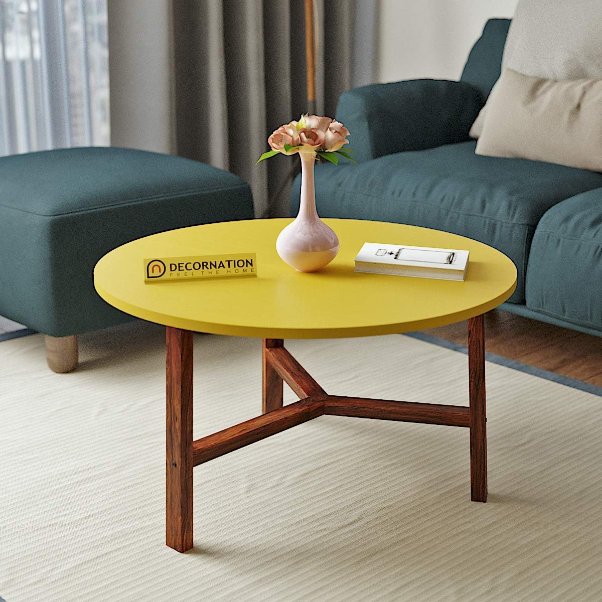 Millie Round Coffee Table – Yellow