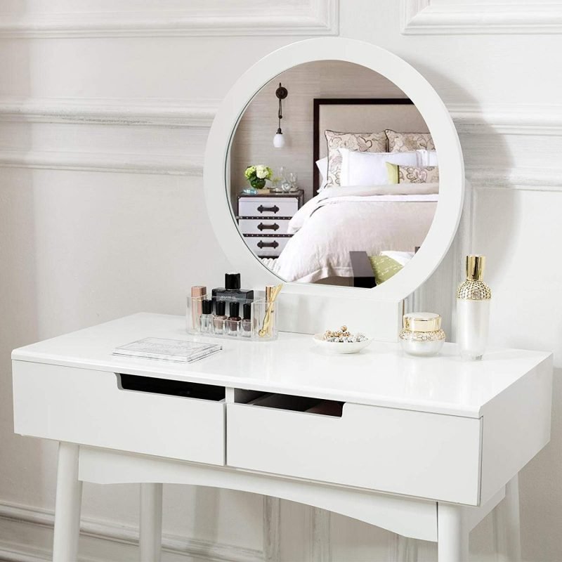 Iasus Wooden Dressing Table - White - Decornation