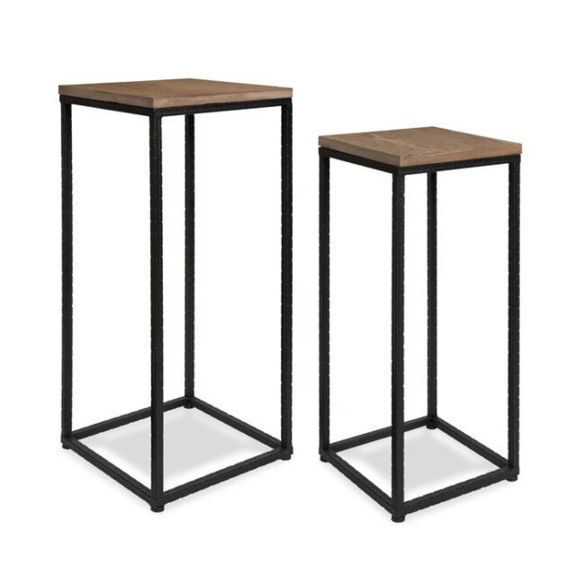 Acheron Wooden Nesting Table Set of 2 - Brown - Image 4