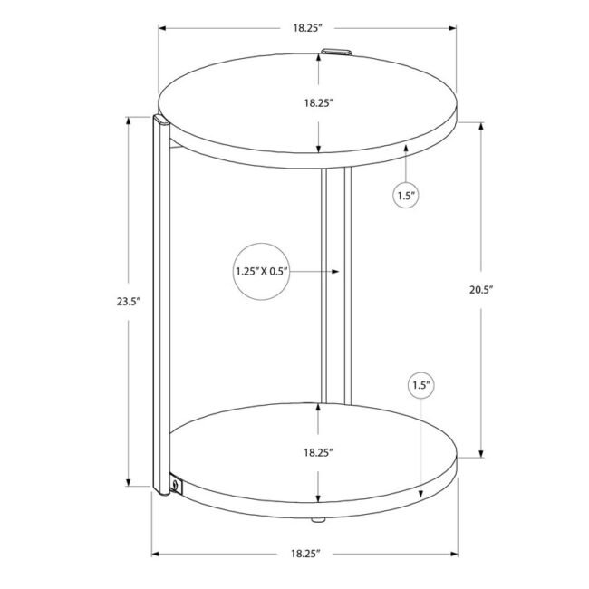 Delos Wooden Round End Table - White - Image 2